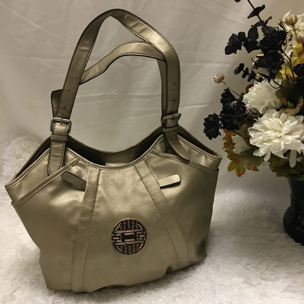 Nine & Co. Gold Shimmer Shoulder Purse